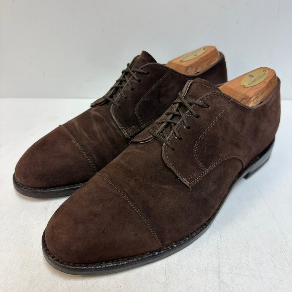 FULLY RESOLED Alden x Brooks Brothers 2293 Brown Suede Cap Toe Derby MiUSA 8.5 D